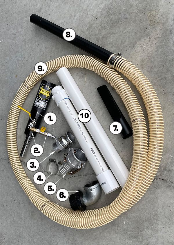 air operated drum pump kit accessories